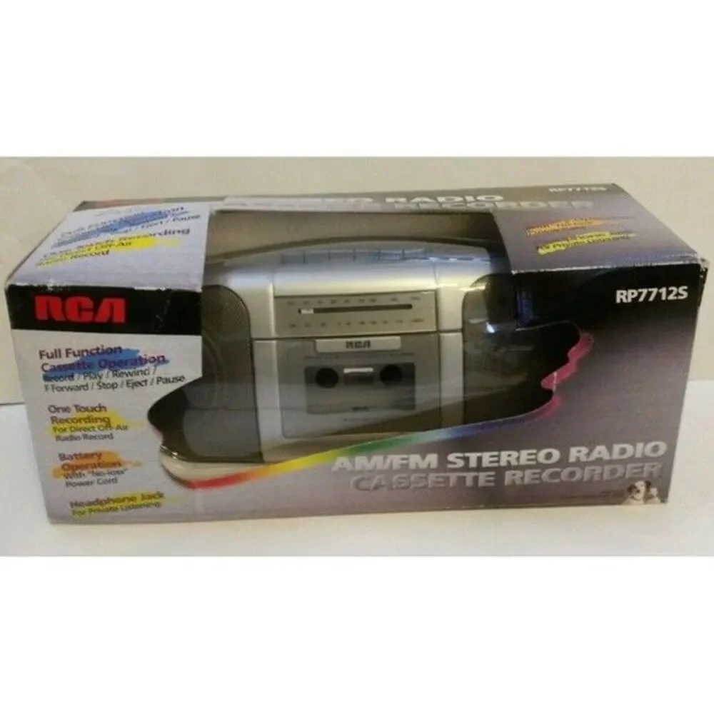 Vintage RCA Radio Cassette Recorder Model RP7712S New in Box